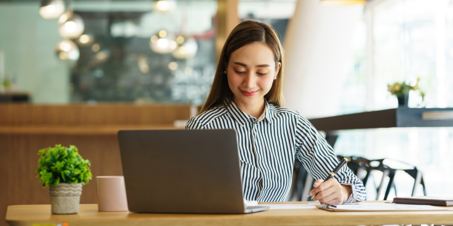 Professional female at a desk