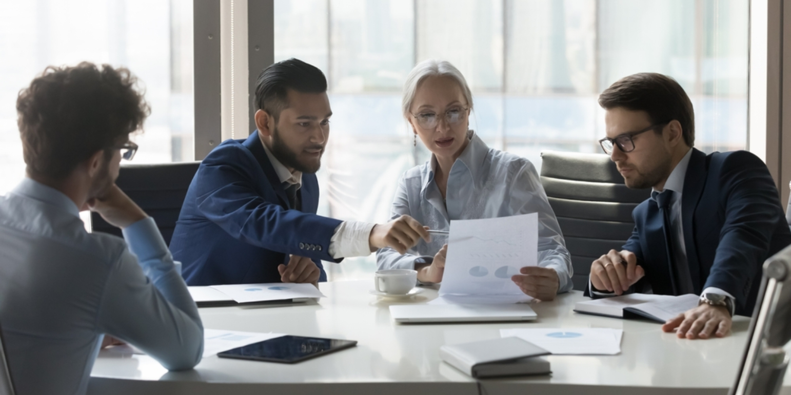 project managers at work desk